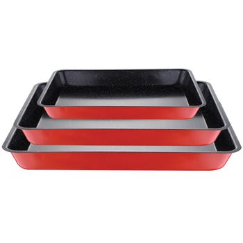 Set 4pcs Molde Horno Acero Bake Red