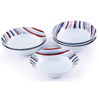 Set De 6 Bols De Porcelana Starline Blanco Ø14  Cms.