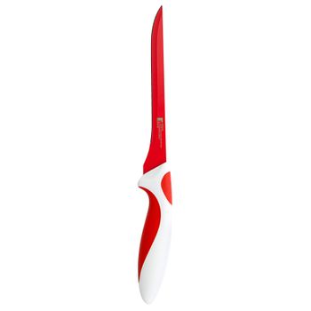 Cuchillo Deshuesador Con Recubrimiento Cerámico Blanco Y Rojo 16,5 Cm