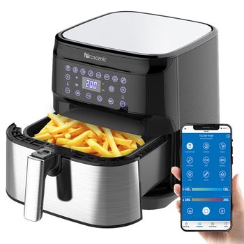 Cecotec Freidora de Aire sin Aceite de 5,5 L Cecofry Rain Air Fryer. 1550  W, Spray de Aceite Incorporado, Pulverización Automática y Manual, Panel de  Control Táctil, Termostato, Autolimpieza : : Hogar