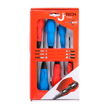 Set De Destornilladores Jetech Tool 4x75, 5x10, 6x125 Mm (6 Pcs)