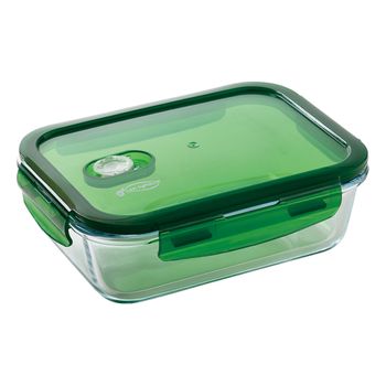 Fiambrera Hermetica Rectangular Borosilicato San Ignacio Vitoria 1500ml Verde