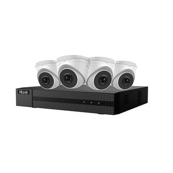 Kit De Videovigilancia Poe 4 Cámaras Ir 2mp - Hilook By Hikvision