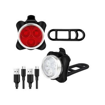 Luces Para Bicicleta, Accesorios Profesionales Para Bicicleta De Montaña, Bicicleta De Cross, Bicicleta De Piñón Fijo, 4 Opciones De Modo De Luz (negro)