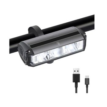 Luces Led Superbrillantes Para Bicicleta, Luces Recargables Usb Para Bicicleta, 4 Modos De Luz, Fácil De Instalar, Ipx5 Resistente Al Agua, Seguridad Vial Para Hombres, Mujeres Y Niños (negro)