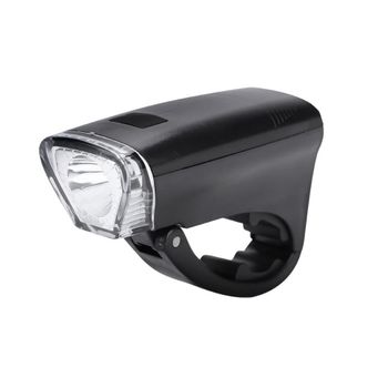 Luz Delantera De Bicicleta Faro Led Linterna De Seguridad Para Ciclismo Nocturno 3 Modos De Iluminación Alimentado Por (negro)