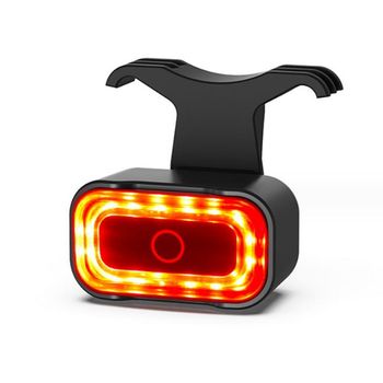 Luz De Bicicleta, Luz Trasera De Bicicleta De Freno Inteligente Usb Recargable Roja Luz Trasera De Bicicleta De Alta Intensidad Impermeable Casco Mochila Lámpara Led (negro)