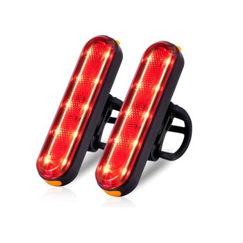 Luces Traseras Para Bicicleta Recargables Por Usb, Ultrabrillantes, 120 Lúmenes, Potente Luz Trasera Para Bicicleta De 10 Led, Ip64, Resistente Al Agua, A Prueba De Polvo, 7 Opciones De Modo De Luz (negro)