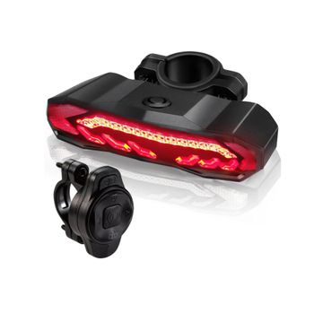 Luz De Freno, Bocina Eléctrica De Advertencia, Luz Trasera De Bicicleta Recargable Por Usb Con 6 Modos De Luz, Alarma Antirrobo, Resistente Al Agua Ip54 (negro)