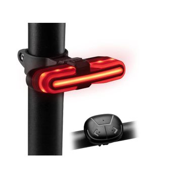 Luz Trasera De Bicicleta Inteligente Con Señales De Giro Control Remoto Inalámbrico Freno Automático Luz Trasera De Bicicleta Led Ipx6 Impermeable Usb Recargable (negro)