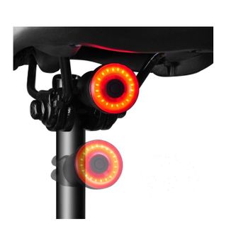 Luz Trasera Inteligente Para Bicicleta, Luz De Freno De Bicicleta, Recargable Por Usb, Luz Trasera Ultrabrillante Con Detección De Bicicleta, Impermeable, Encendido/apagado Automático Para Ciclismo De Carretera(negro)