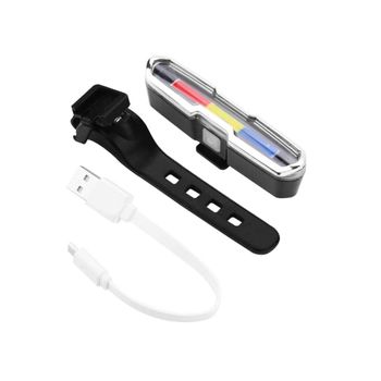 Luz Trasera De Bicicleta, Luz Trasera De Bicicleta Led Recargable Por Usb Luz De Advertencia De Bicicleta Impermeable (negro)