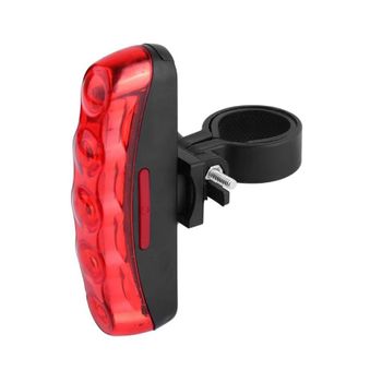 Luz Trasera Para Bicicleta, Luces Traseras De Advertencia De Seguridad Para Ciclismo A Prueba De Agua, Lámpara Trasera De Advertencia De 5 Led, Luz Trasera Para Bicicleta Para Montar En Bicicleta De Noche(negro)