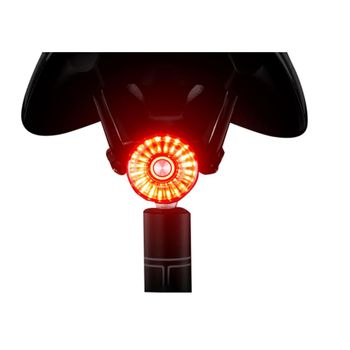 Luz Trasera Inteligente Para Bicicleta, Luces Para Bicicleta Con Detección De Frenos, 5 Modos De Iluminación, Luces Traseras Recargables Tipo C Para Bicicleta, Luces Traseras Impermeables Ipx65 (negro)