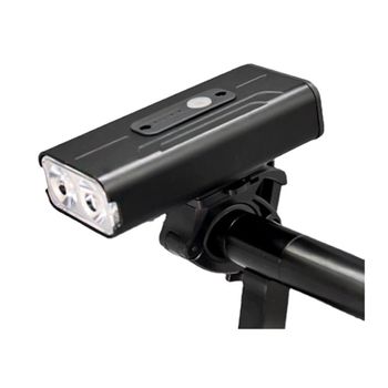 Luz De Bicicleta, Luz Delantera De Bicicleta Impermeable Recargable Por Usb, 6 Modos Y Faro De Bicicleta Con Cuentas De Luz Doble T (negro)