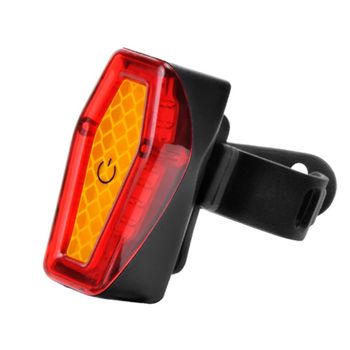 Luz Trasera De Bicicleta, Luz Trasera De Bicicleta Con Carga Usb, Luz Trasera De Bicicleta Led Brillante Impermeable Práctica, Lámpara Trasera De Montaña Led (negro)