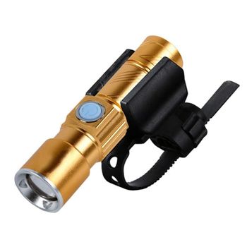 Luz Para Bicicleta, Luces Para Bicicleta A Prueba De Agua Ultrabrillante Con Zoom 240 Lúmenes Q5 200m Luz De Bicicleta Recargable Por Usb Lámpara De Linternas Led Delanteras Para Ciclismo (amarillo)