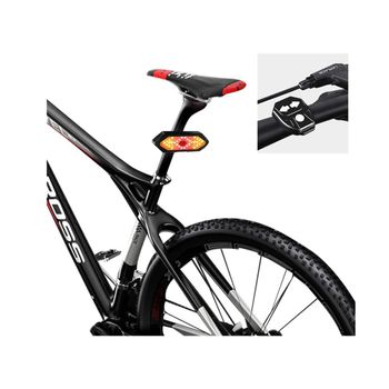 Luz De Bicicleta, Luz De Señal De Control Remoto Inalámbrico Inteligente Luz Trasera De Bicicleta Led Impermeable Y Luz De Dirección Usb Recargable Con Bocina De 120 Db (negro)