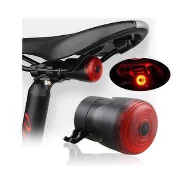 Luz Trasera Inteligente Para Bicicleta, Luz Trasera Led Impermeable, 6 Modos Intermitentes, Inducción De Freno, Recargable Por Usb, Parada De Arranque Automático, Adecuada Para Cualquier Bicicleta De Carretera (negro)