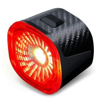 Luz Trasera De Bicicleta, Luz Trasera De Freno Inteligente, Luces Traseras Coloridas, Luz Trasera Led Impermeable, Luz Trasera De Carga, Luz De Inducción Inteligente (negro)