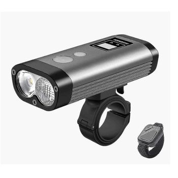 Luz Led Antideslumbrante Para Bicicleta, Resistente Al Agua, 1600 Lúmenes, Reflector De 125 °, Luz De Seguridad, Interruptor De Control Remoto, 5000 Mah, Usb Recargable, Deslumbramiento, Liberación Rápida, Clip Conveniente (negro)