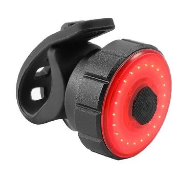 Luz Trasera De Bicicleta Led Luces Traseras De Flash Recargables Por Usb Con 7 Modos De Detección De Freno Lámpara De Advertencia De Seguridad Para Montaje En Sillín (negro)