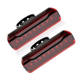 Luz Trasera Para Bicicleta Roja, Luces Traseras Recargables, Impermeables, Luz Trasera Para Bicicleta, Recargable Por Usb, 2 Unidades, Luces Traseras Para Ciclismo, Bicicleta De Carretera, Linterna De Seguridad Nocturna (rojo)