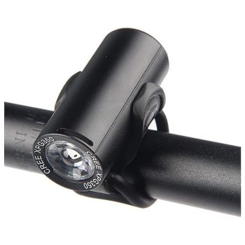 Faro De Bicicleta Recargable 350 Lúmenes, Mini Luz Delantera De Bicicleta Luz De Ciclismo Impermeable Linterna Pequeña Luz De Antorcha Brillante Para Seguridad (negro)