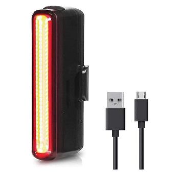 Luces Traseras Para Bicicleta Luces Traseras Para Bicicleta Con Sensor De Freno De 30 Lúmenes, Luces Traseras Para Bicicleta Led Inteligentes Recargables E Impermeables Por Usb, Modo De Iluminación Múltiple Para Seguridad En Bicicleta (negro)