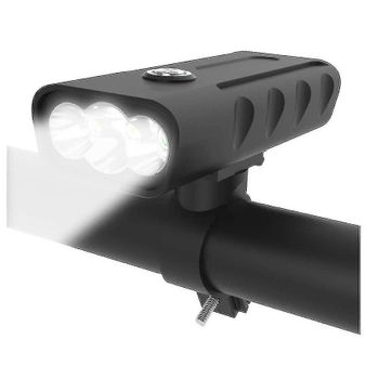 Luz Delantera De Bicicleta Recargable Usb, 3 Led 1000 Lúmenes Tiempo De Ejecución 10 Horas Batería Incorporada Faro De Bicicleta Accesorios Impermeables Aleación De Aluminio Luz De Ciclismo Linterna De Seguridad(negro)