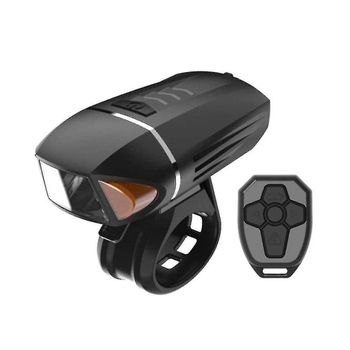 Luz De Bicicleta Faros Delanteros De Bicicleta Led Impermeables De 400 Lúmenes, Luz De Visión Nocturna Multifunción De Montaña Nocturna Con Control Remoto Portátil, Iluminación Para Bicicleta De Montaña (negro)