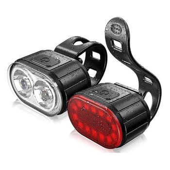 Luz De Bicicleta, Luz Led Para Bicicleta, Bicicleta De Montaña, Carretera, Bicicleta, Luz Delantera, Linterna, Advertencia De Seguridad, Luz Trasera Para Bicicleta, Luces Para Bicicleta Delanteras Y Traseras.(negro)