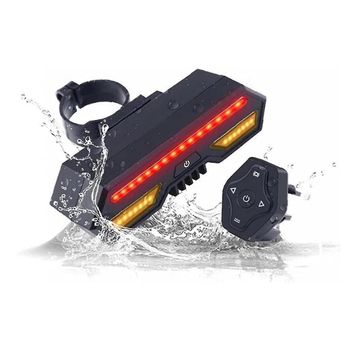 Luz Trasera De Bicicleta Con Señal De Giro, Control Remoto Inalámbrico, Luz Trasera De Bicicleta Impermeable, Luz Trasera De Bicicleta De Montaña Recargable Por Usb, Luz De Advertencia Inteligente Para Bicicleta, Luz Trasera De Bicicleta Recargable (n