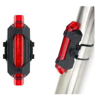 Luz Trasera De Ciclismo Para Bicicletas Y Scooters, Recargable Por Usb, 4 Modos De Flash De Luz, Fácil Instalación Rojo/negro (rojo)