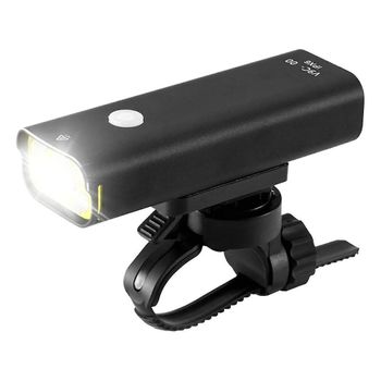 Faro De Bicicleta Luz De Bicicleta Delantero Usb Recargable Faro De Bicicleta 400/800 Lúmenes Ipx5 Luces De Bicicleta Impermeables 4 Modos Faros Brillantes (negro)