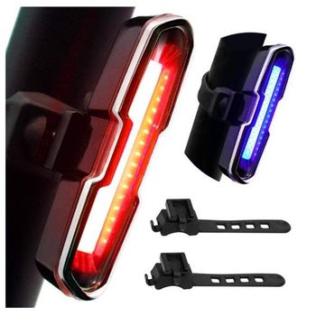 Luz De Bicicleta Luz Trasera De Bicicleta De Alto Brillo De 110 Lúmenes, Potente Luz Trasera De Bicicleta Led Recargable Con 5 Modos Steday/flash (rojo)