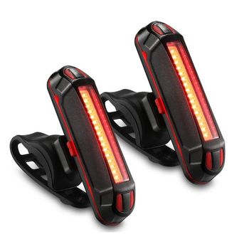 Luz Trasera De Bicicleta Ultrabrillante, Luz Trasera Recargable Por Usb, Luz Trasera Led De Bicicleta Impermeable Para Bicicletas De Montaña De Carretera Mtb, Cascos. Fácil De Instalar Para Linterna De Seguridad En Bicicleta (negro)