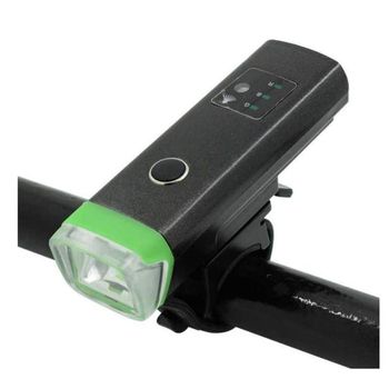 Luces Delanteras De Bicicleta A Prueba De Agua Sensor Inteligente Led Faro De Ciclismo Lámparas De Luz De Bicicleta Recargables Usb Luces Led (negro)