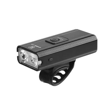 Faro De Bicicleta, Luz Delantera De Bicicleta Con Reflector Grande, Luces Delanteras Impermeables Ipx5, Luces Led De Ciclismo De 4 Modos Para Todas Las Bicicletas, Montaña, Carretera (negro)