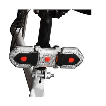 Luz Trasera De Bicicleta Recargable Por Usb Luz De Bicicleta Con Control Remoto Inalámbrico Luz De Advertencia De Conducción Impermeable Luz De Señal De Bicicleta De Sillín (negro)