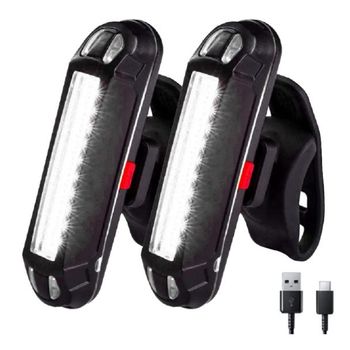 Luz Trasera Para Bicicleta, Luz De Seguridad Led Recargable Por Usb Para Bicicleta, Luz Trasera De Ciclismo Impermeable Ultrabrillante, Se Adapta A Cualquier Bicicleta De Carretera O De Montaña (negro)