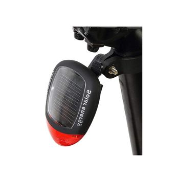 Luz De Bicicleta, Luz Trasera Led Con Energía Solar Para Bicicleta, Luz De Bicicleta Súper Brillante, 4 Modos Con Abrazadera Ajustable (negro)