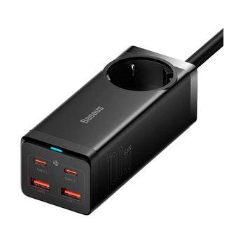 Cargador Baseus Gan3 Pro 2xusb + 2xusb-c + Toma 100w