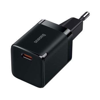 Cargador Rápido Baseus Gan3 Usb-c 30w Negro