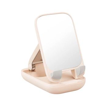 Baseus Soporte Para Móvil Plegable Con Espejo Rosa