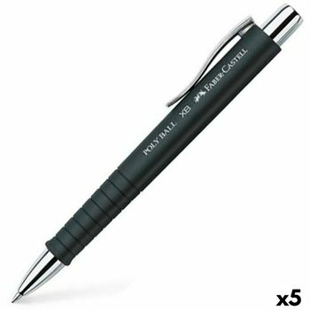 Bolígrafo Faber-castell Poly Ball Xb Negro (5 Unidades)