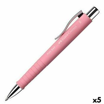 Bolígrafo Faber-castell Poly Ball Xb Rosa (5 Unidades)