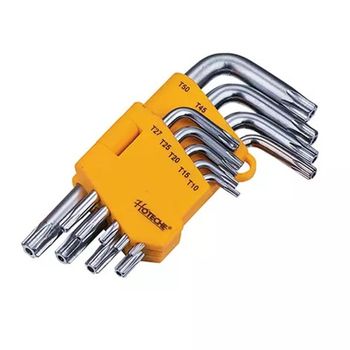 Llaves Torx Cortas Cromo Vanadio Juego 9