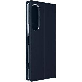 Funda Para Sony Xperia 1 V Solapa Tarjetero Soporte Vídeo Dux Ducis Azul Oscuro