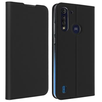 Funda Motorola Moto G8 Power Lite Cartera Cierre Y F.soporte – Negro